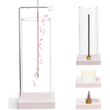 画像をギャラリービューアに読み込む, 線香立て ガラス お香立て おしゃれ インセンスホルダー アロマスティック 吊り下げ式 円形 四角形 2種類 癒やし香炉 茶道 香道 玄関先 茶室