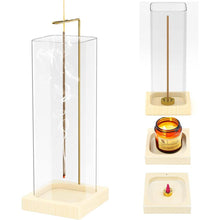 画像をギャラリービューアに読み込む, 線香立て ガラス お香立て おしゃれ インセンスホルダー アロマスティック 吊り下げ式 円形 四角形 2種類 癒やし香炉 茶道 香道 玄関先 茶室