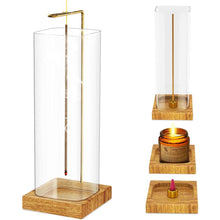 画像をギャラリービューアに読み込む, 線香立て ガラス お香立て おしゃれ インセンスホルダー アロマスティック 吊り下げ式 円形 四角形 2種類 癒やし香炉 茶道 香道 玄関先 茶室