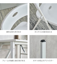 画像をギャラリービューアに読み込む, 折りたたみ デスク チェアセット 幅80cm×奥行60cm 木製 テーブルチェアセット コンパクト オフィス PC パソコン デスクセット チェア付 学習机 テレワーク 机 イス セット 在宅勤務